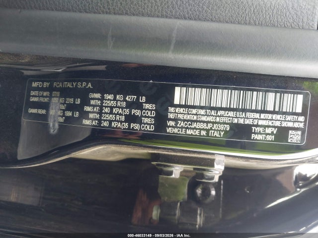 ZACCJABB8JPJ03979 Jeep Renegade Latitude Fwd
