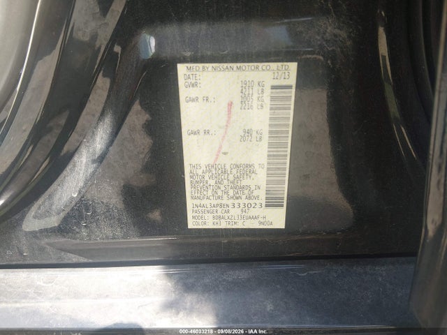 Продажа на аукционе авто 2014 Nissan Altima 2.5 Sl, vin: 1N4AL3AP8EN333023, номер лота: 46033218