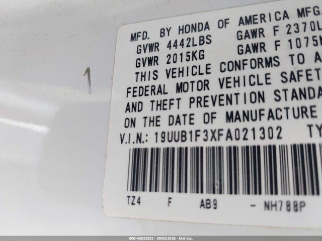 Acura TLX 2015 19UUB1F3XFA021302 Image 9