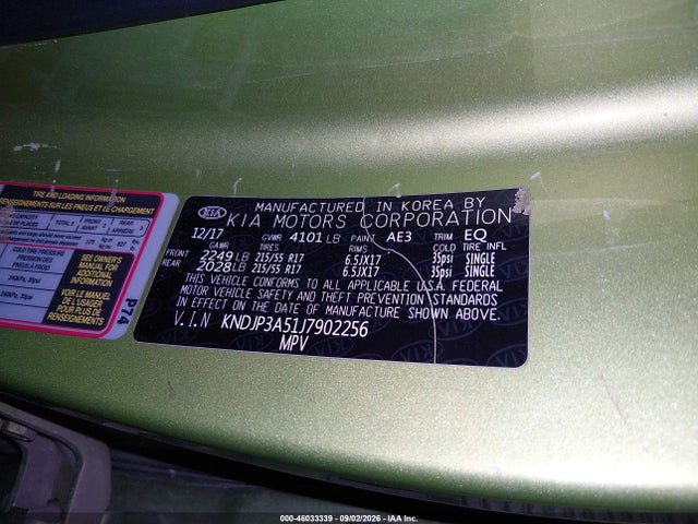Продажа на аукционе авто 2018 Kia Soul +, vin: KNDJP3A51J7902256, номер лота: 46033339