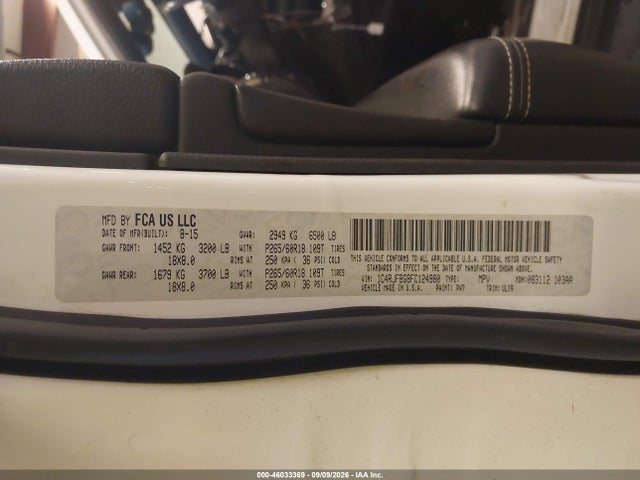 Aukcja sprzedaży 2015 Jeep Grand Cherokee Limited, vin: 1C4RJFBG8FC124980, numer aukcji: 46033369
