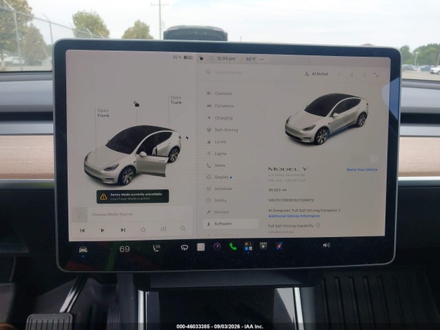 46033385 :رقم المزاد ، 5YJYGDEEXLF024872 vin ، 2020 Tesla Model Y Long Range Dual Motor All-wheel Drive مزاد بيع