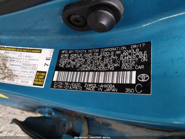 Продажа на аукционе авто 2017 Toyota Prius Prime Premium, vin: JTDKARFP4H3050795, номер лота: 46033421