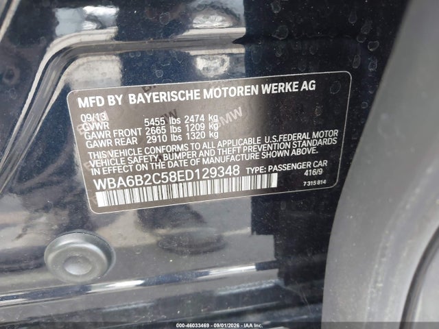 WBA6B2C58ED129348 BMW 650i Gran Coupe