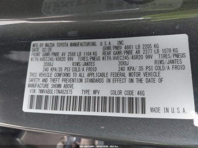 Продажа на аукционе авто 2026 Mazda Cx-50 2.5 S Premium, vin: 7MMVABDL1TN482875, номер лота: 46033493