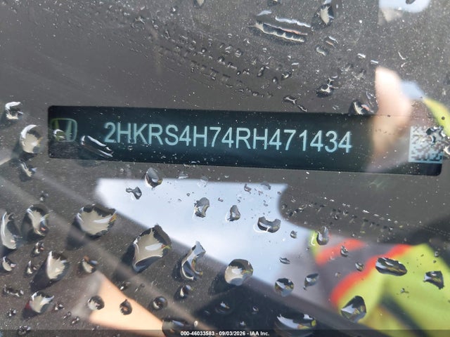 46033583 :رقم المزاد ، 2HKRS4H74RH471434 vin ، 2024 Honda Cr-v Ex-l Awd مزاد بيع