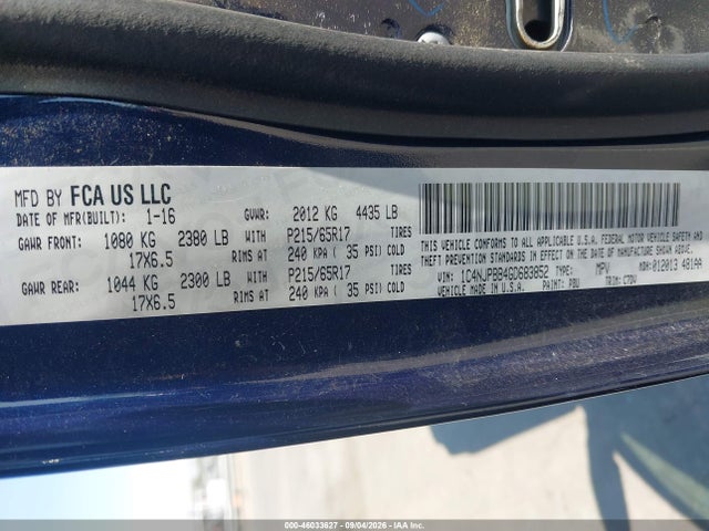 Aukcja sprzedaży 2016 Jeep Patriot Sport, vin: 1C4NJPBB4GD683852, numer aukcji: 46033627