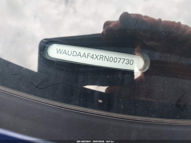 2024 Audi A4 Premium 45 Tfsi S Line Quattro S Tronic მანქანა იყიდება აუქციონზე, vin: WAUDAAF4XRN007730, აუქციონის ნომერი: 46033641
