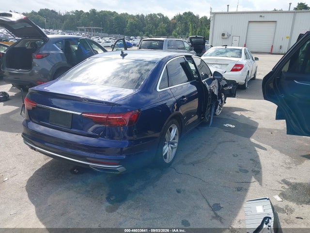 2024 Audi A4 Premium 45 Tfsi S Line Quattro S Tronic მანქანა იყიდება აუქციონზე, vin: WAUDAAF4XRN007730, აუქციონის ნომერი: 46033641