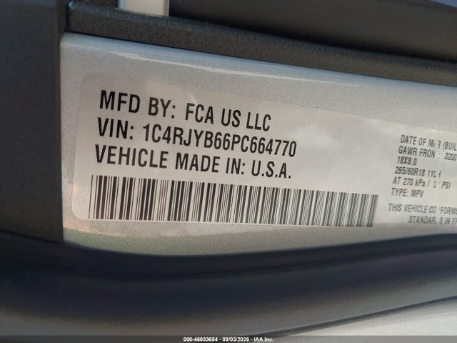 Продаж на аукціоні авто 2023 Jeep Grand Cherokee 4xe, vin: 1C4RJYB66PC664770, номер лоту: 46033654