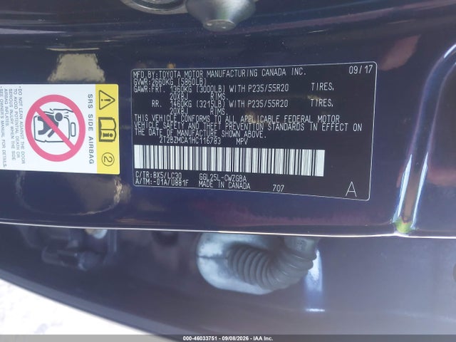 46033751 :رقم المزاد ، 2T2BZMCA1HC116783 vin ، 2017 Lexus Rx 350 F Sport مزاد بيع