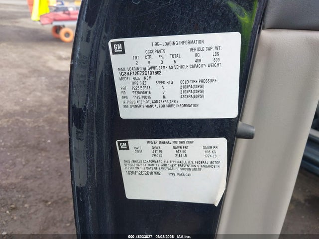 Продаж на аукціоні авто 2002 Oldsmobile Alero Gls, vin: 1G3NF12E72C107602, номер лоту: 46033827