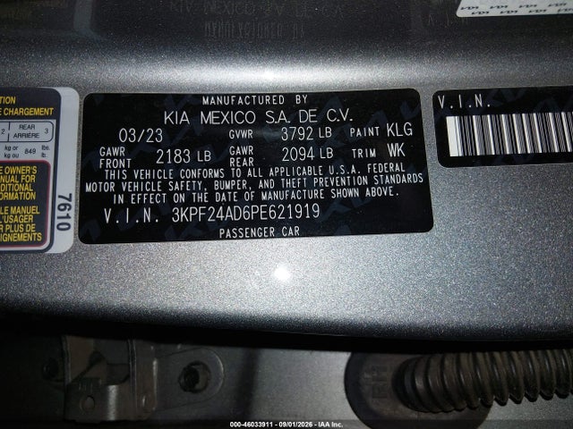Продаж на аукціоні авто 2023 Kia Forte Lxs, vin: 3KPF24AD6PE621919, номер лоту: 46033911