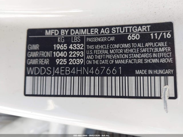 Mercedes-Benz CLA 250 2017 WDDSJ4EB4HN467661 Image 9
