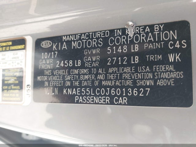 2018 Kia Stinger Gt2 მანქანა იყიდება აუქციონზე, vin: KNAE55LC0J6013627, აუქციონის ნომერი: 46034268