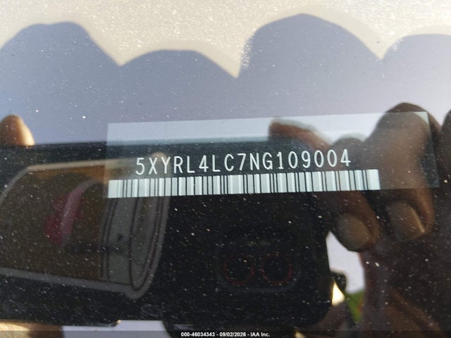 2022 Kia Sorento S მანქანა იყიდება აუქციონზე, vin: 5XYRL4LC7NG109004, აუქციონის ნომერი: 46034343