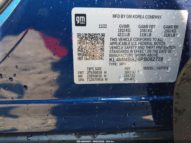 46034401 :رقم المزاد ، KL4MMBS26PB082728 vin ، 2023 Buick Encore Gx Preferred Fwd مزاد بيع