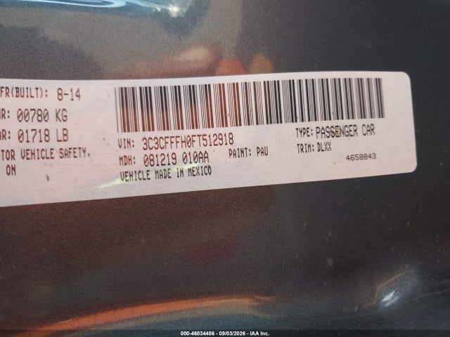 Fiat 500 ABARTH 2015 3C3CFFFH0FT512918 Image 9