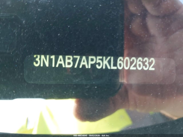46034545 :رقم المزاد ، 3N1AB7AP5KL602632 vin ، 2019 Nissan Sentra Sv مزاد بيع