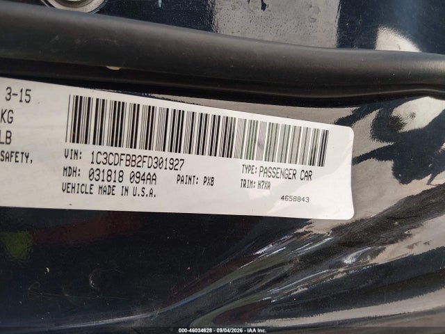 Продажа на аукционе авто 2015 Dodge Dart Sxt, vin: 1C3CDFBB2FD301927, номер лота: 46034628