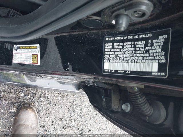 46034706 :رقم المزاد ، SHHFK7H63MU413316 vin ، 2021 Honda Civic Ex مزاد بيع