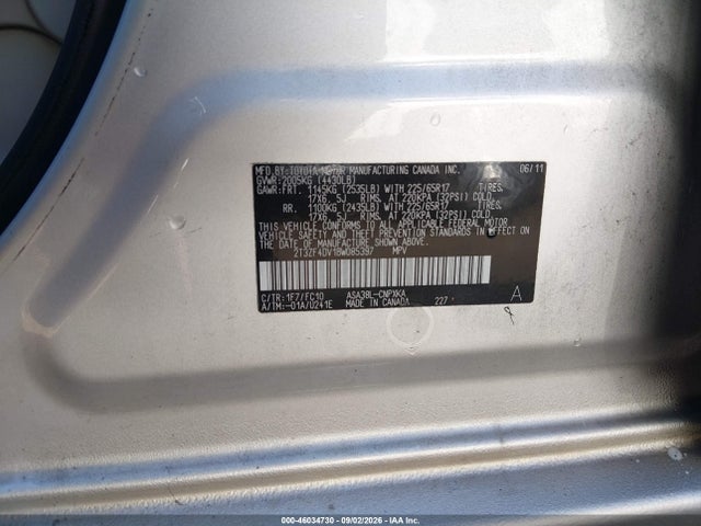 2011 Toyota Rav4 მანქანა იყიდება აუქციონზე, vin: 2T3ZF4DV1BW085397, აუქციონის ნომერი: 46034730