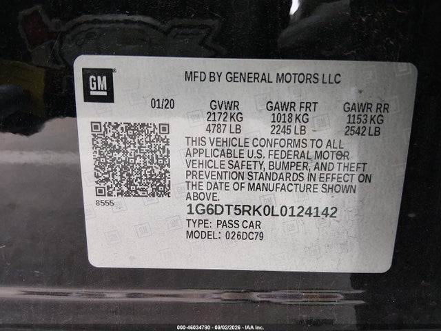Продаж на аукціоні авто 2020 Cadillac Ct5 Premium Luxury, vin: 1G6DT5RK0L0124142, номер лоту: 46034780