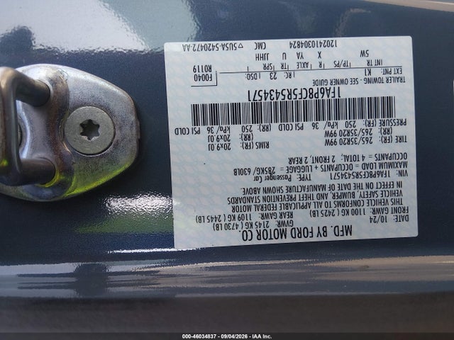 Продажа на аукционе авто 2024 Ford Mustang Gt Premium Fastback, vin: 1FA6P8CF5R5434571, номер лота: 46034837