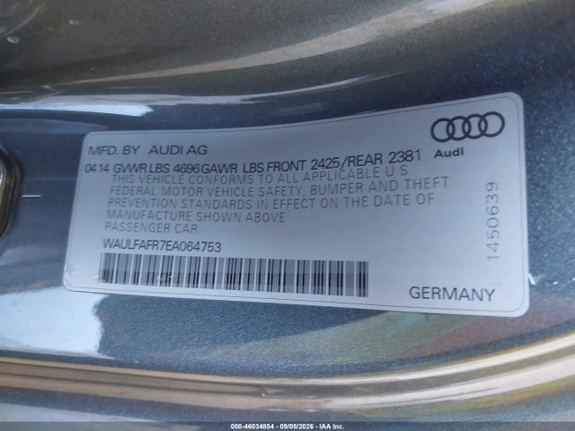 Audi A5 2.0t Premium 2014 WAULFAFR7EA064753 Image 9