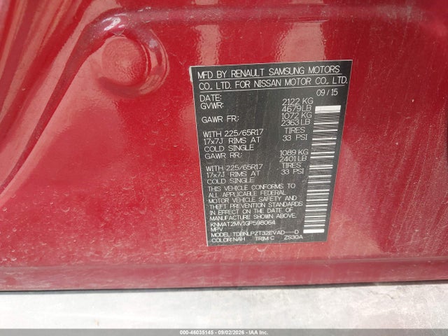 Продажа на аукционе авто 2016 Nissan Rogue S, vin: KNMAT2MV1GP598064, номер лота: 46035145
