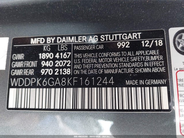 Продаж на аукціоні авто 2019 Mercedes-benz Amg Slc 43, vin: WDDPK6GA8KF161244, номер лоту: 46035350
