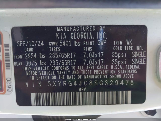 KIA SORENTO LX 2025 5XYRG4JC8SG329478 Image 9