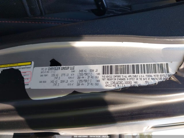 46035968 :رقم المزاد ، 1C4BJWEG8CL169393 vin ، 2012 Jeep Wrangler Unlimited Sahara مزاد بيع