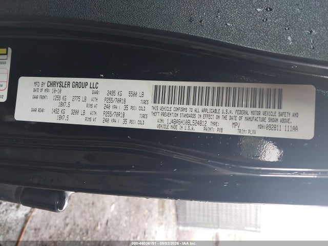 2011 Jeep Wrangler Unlimited Sahara მანქანა იყიდება აუქციონზე, vin: 1J4BA5H10BL524812, აუქციონის ნომერი: 46036151