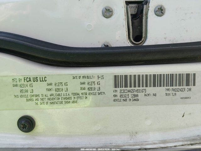Aukcja sprzedaży 2015 Chrysler 300 Limited, vin: 2C3CCAAG5FH931673, numer aukcji: 46036168
