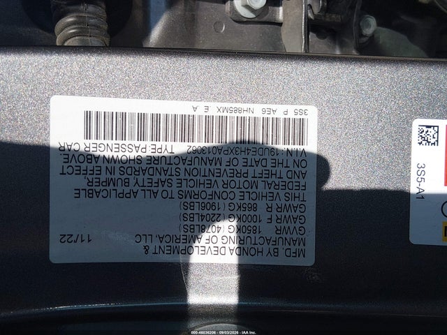 Aukcja sprzedaży 2023 Acura Integra A-spec, vin: 19UDE4H3XPA013062, numer aukcji: 46036206