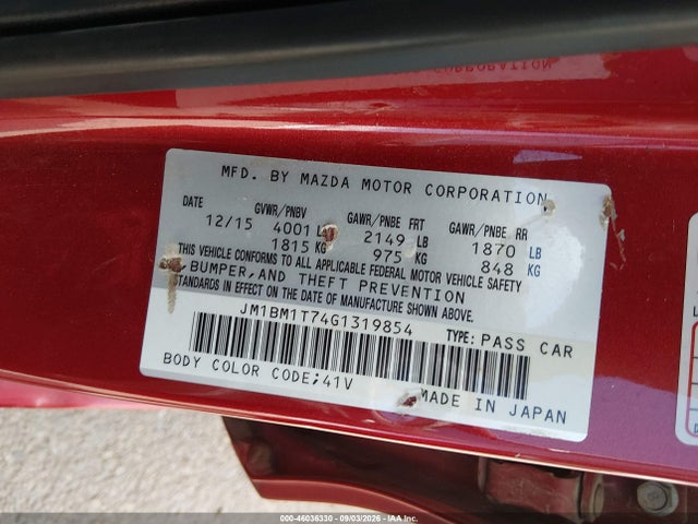 Продаж на аукціоні авто 2016 Mazda Mazda3 I Sport, vin: JM1BM1T74G1319854, номер лоту: 46036330