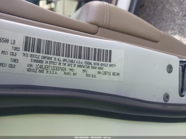 Aukcja sprzedaży 2013 Jeep Grand Cherokee Limited, vin: 1C4RJEBT1DC637024, numer aukcji: 46036350