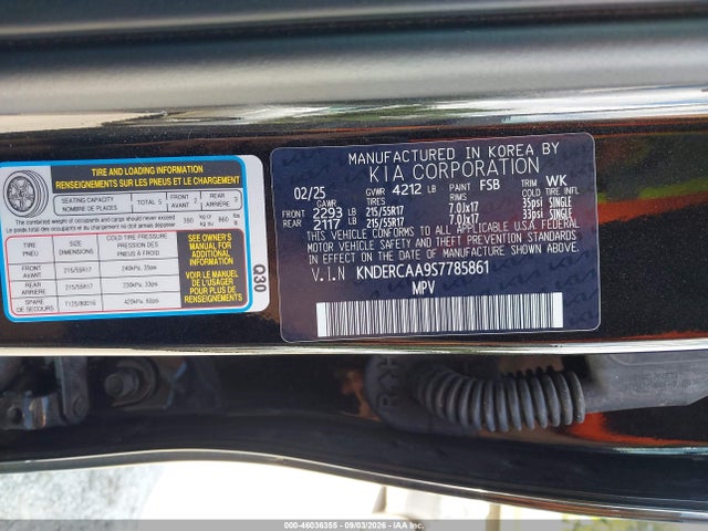 Продажа на аукционе авто 2025 Kia Seltos Ex, vin: KNDERCAA9S7785861, номер лота: 46036355