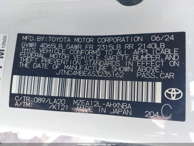 Toyota Corolla Xse 2025 JTNC4MBE6S3235162 Image 9