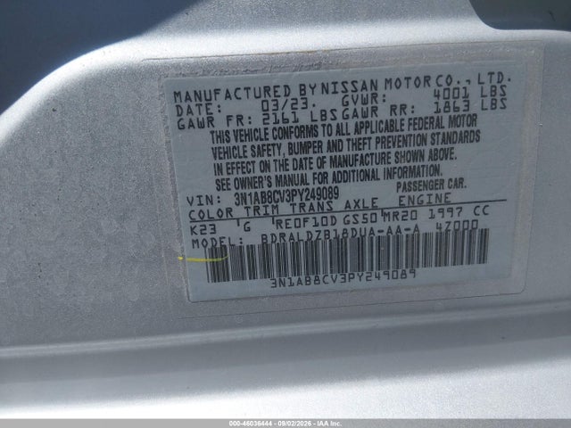 Nissan Sentra Sv Xtronic Cvt 2023 3N1AB8CV3PY249089 Image 9