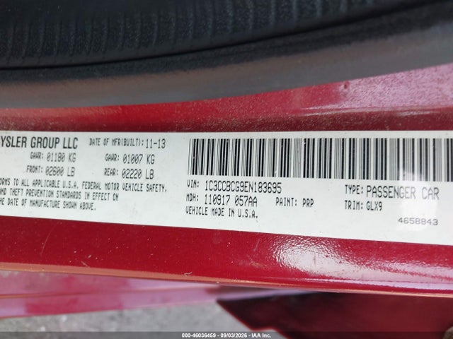 46036459 :رقم المزاد ، 1C3CCBCG9EN183695 vin ، 2014 Chrysler 200 Limited مزاد بيع
