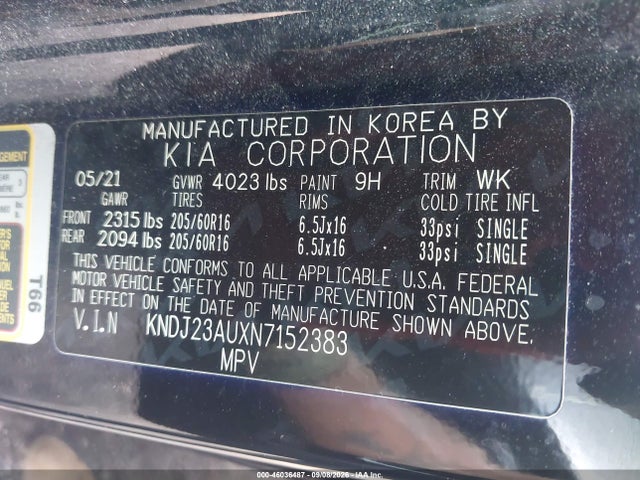 Продаж на аукціоні авто 2022 Kia Soul Lx, vin: KNDJ23AUXN7152383, номер лоту: 46036487