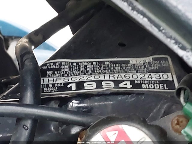 1994 Honda Gl1500 A მანქანა იყიდება აუქციონზე, vin: 1HFSC2201RA602430, აუქციონის ნომერი: 46036991
