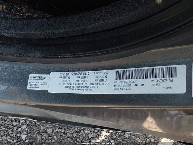 Продажа на аукционе авто 2012 Chrysler 200 Touring, vin: 1C3CCBBB8CN120624, номер лота: 46037016