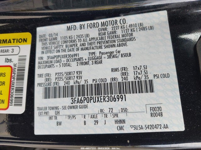 Ford Fusion Energi Se Luxury 2014 3FA6P0PUXER306991 Image 9