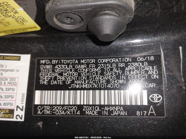 Toyota C-HR LE 2019 JTNKHMBX7K1014070 Image 9