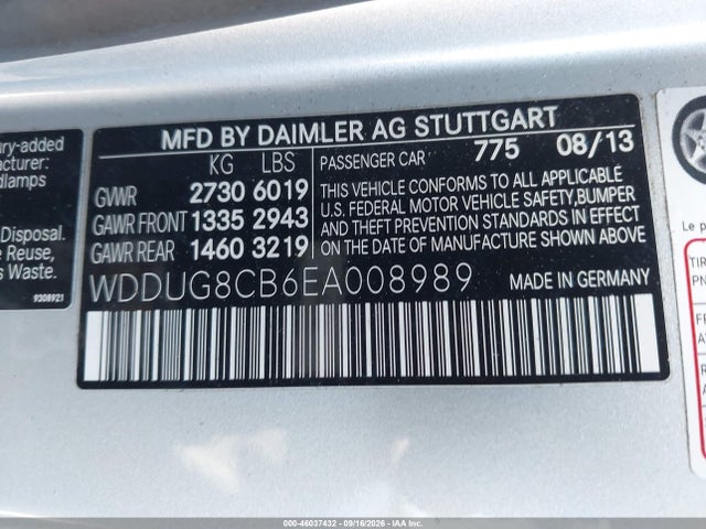 Mercedes-Benz S 550 2014 WDDUG8CB6EA008989 Image 9