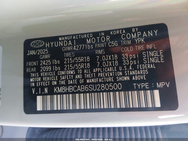 KM8HBCAB6SU280500 Hyundai Kona Sel