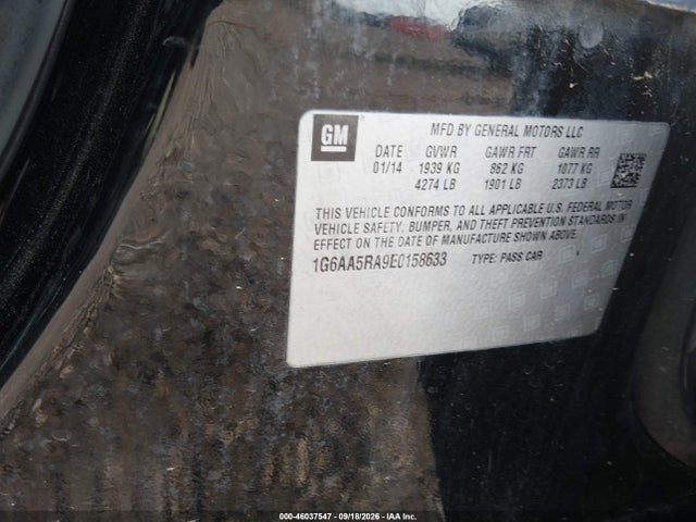 Aukcja sprzedaży 2014 Cadillac Ats Standard, vin: 1G6AA5RA9E0158633, numer aukcji: 46037547